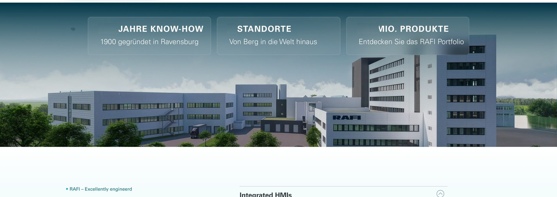 RAFI Unternehmensstandort mit Kennzahlen
