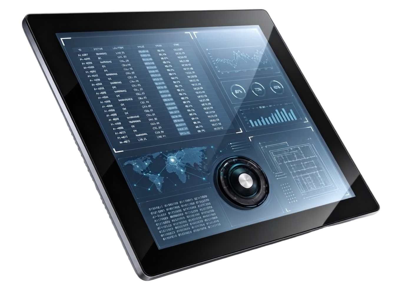 GLASSCAPE Touchscreen mit Dreh- und Drücksteller